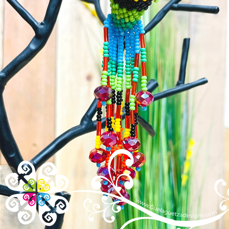 Hummingbird Beaded Keychain