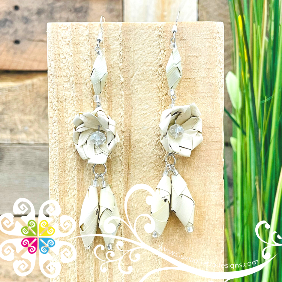 Blooming Rose Earrings - Palm Earrings