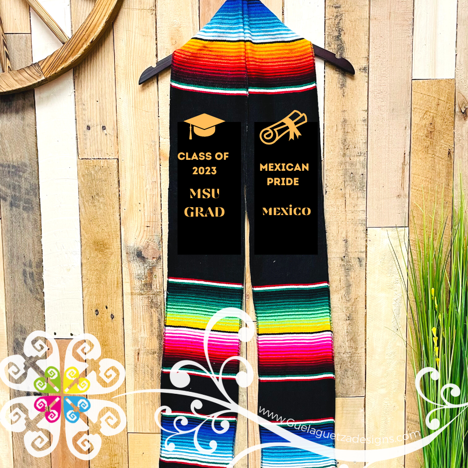 Personalized Sarape Graduation Stole