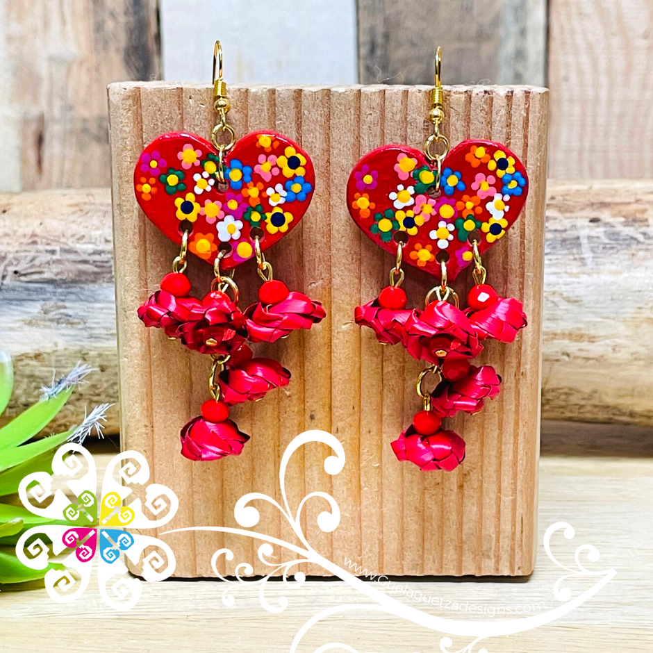 Floral Heart - Palm Earrings