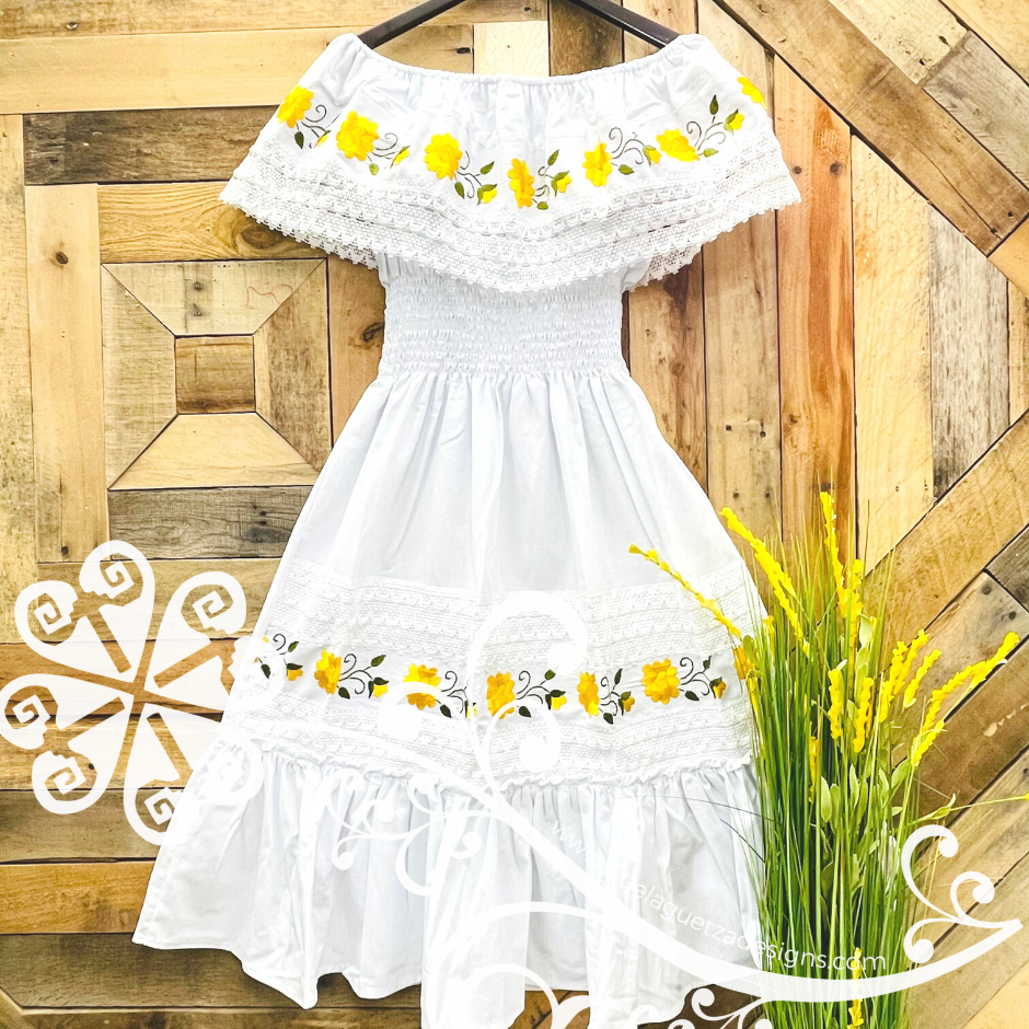 Campesino Dress - Double Embroider