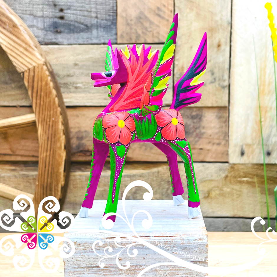 Medium Pegasus Alebrije- Handcarve Wood Decoration Figure