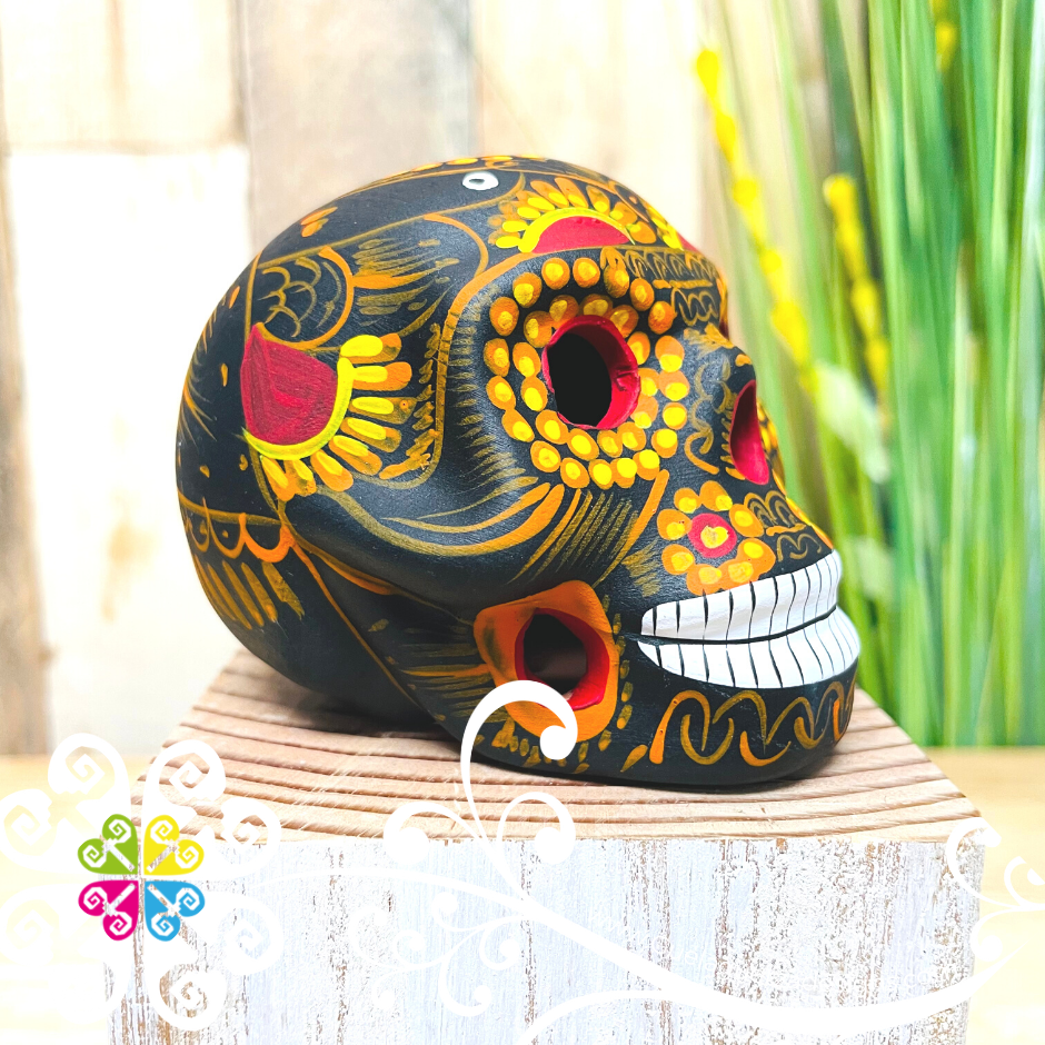 Small Solid Color Hand Painted Sugar Skull  - Calaverita Guerrero