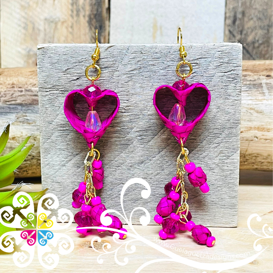 Crystal Heart - Palm Earrings