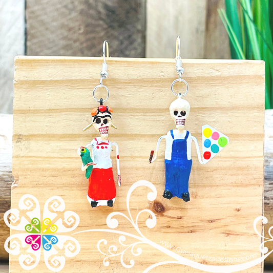 Frida y Diego - Calaverita Clay Earrings