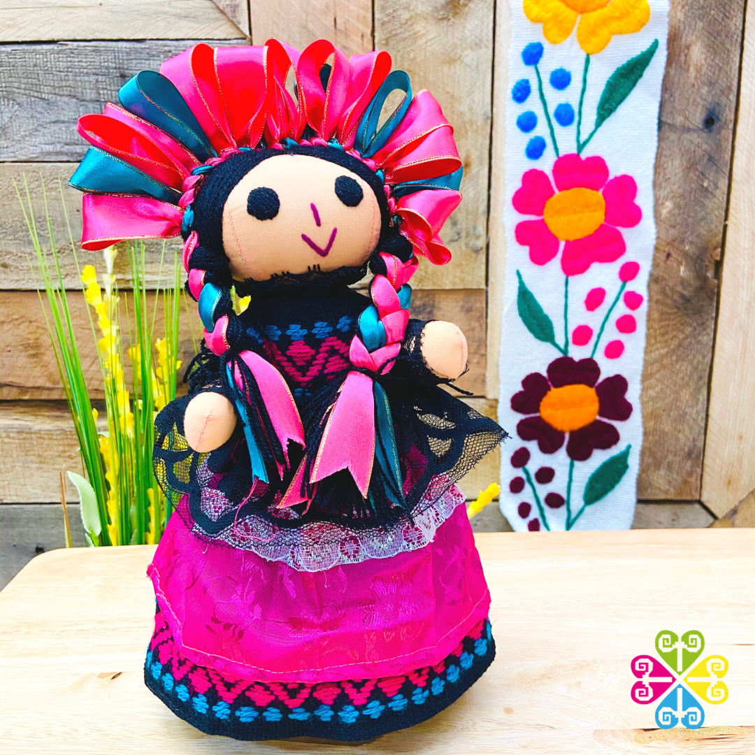 Fuchsia Maria Mexican Otomi Doll - Fina