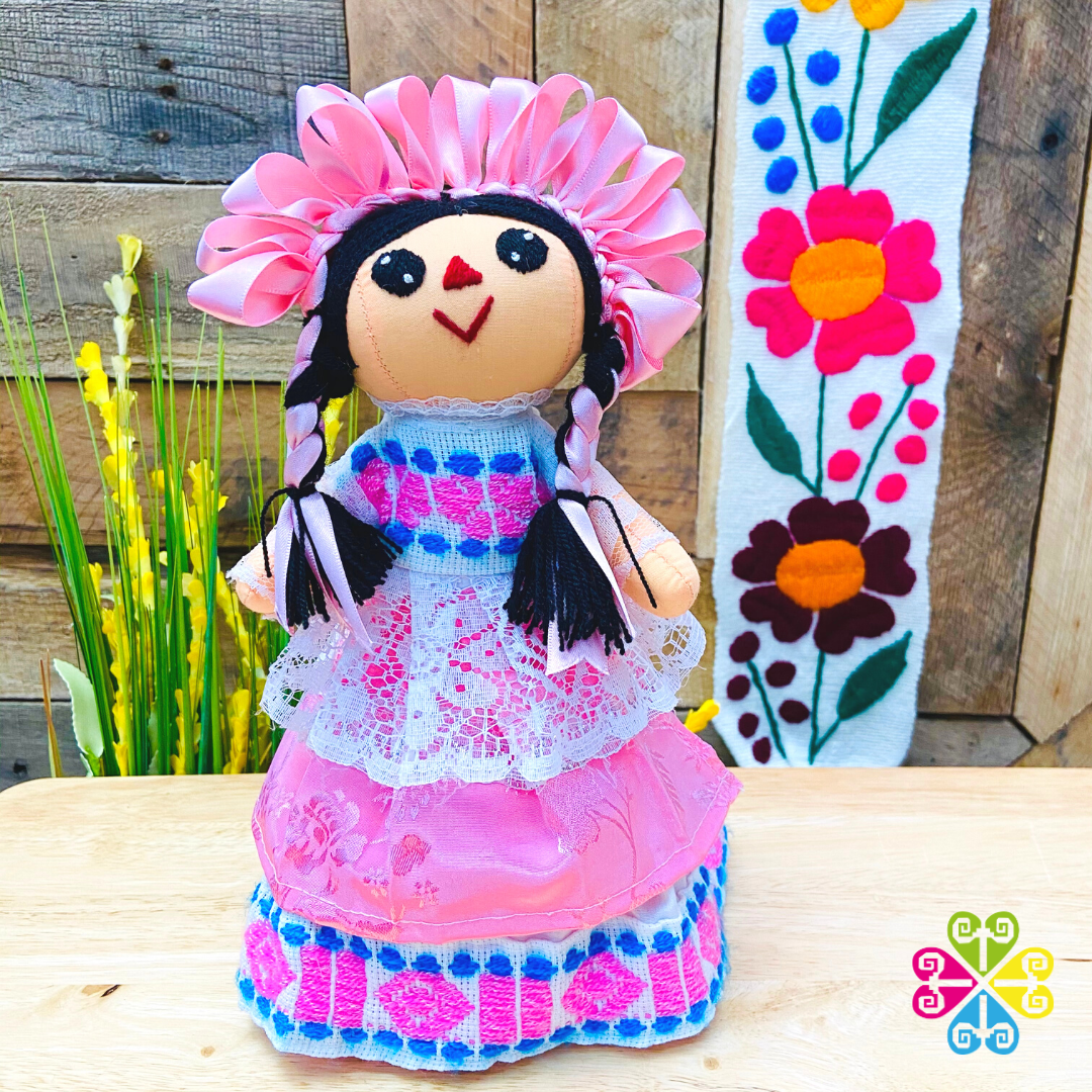 Pink Maria Mexican Otomi Doll - Fina