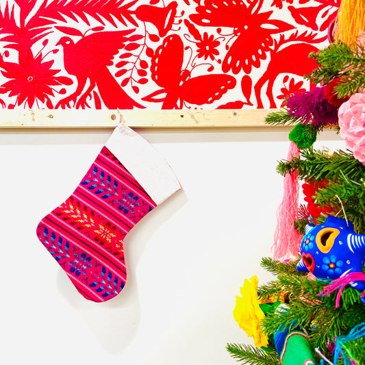 Mexican Cambray Christmas Stockings