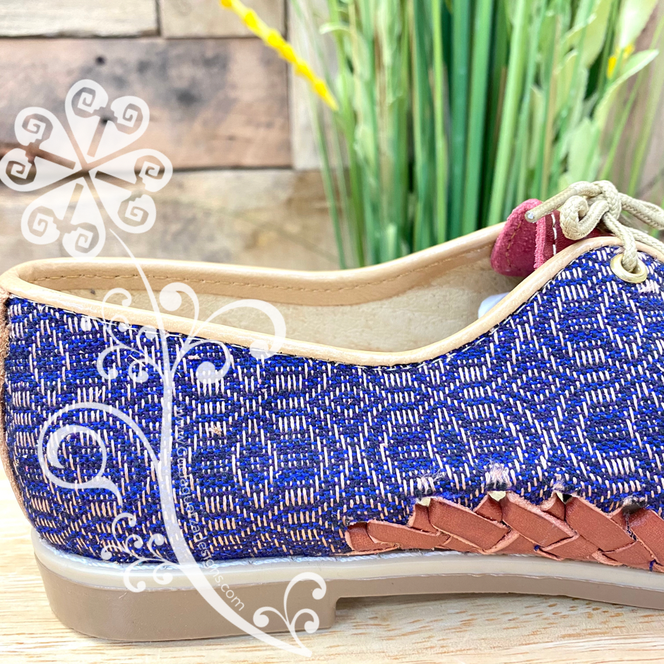 Embroider Loafers Artisan Leather Women Shoes - Purple Pedal Loom