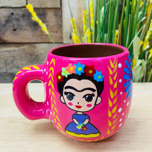 Frida Doll Hand Painted Mug - Round Shape