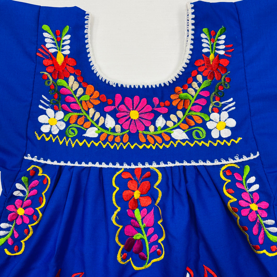 Puebla Style Embroidered Dress, Vestido Tehuacan – huitzilli