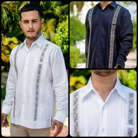 Multicolor Stripes Guayabera - Linen Guayabera