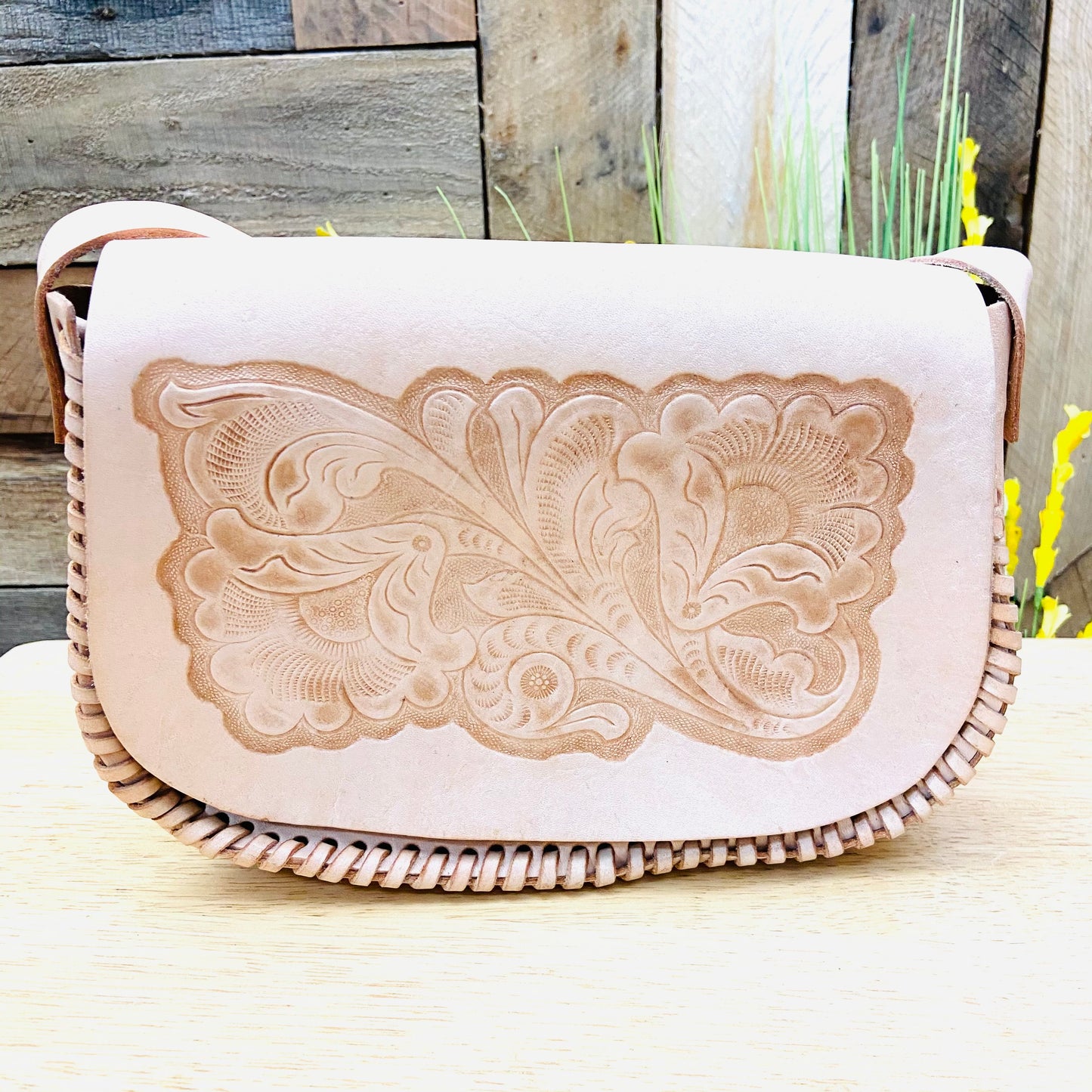 Leather Half Moon Crossbody