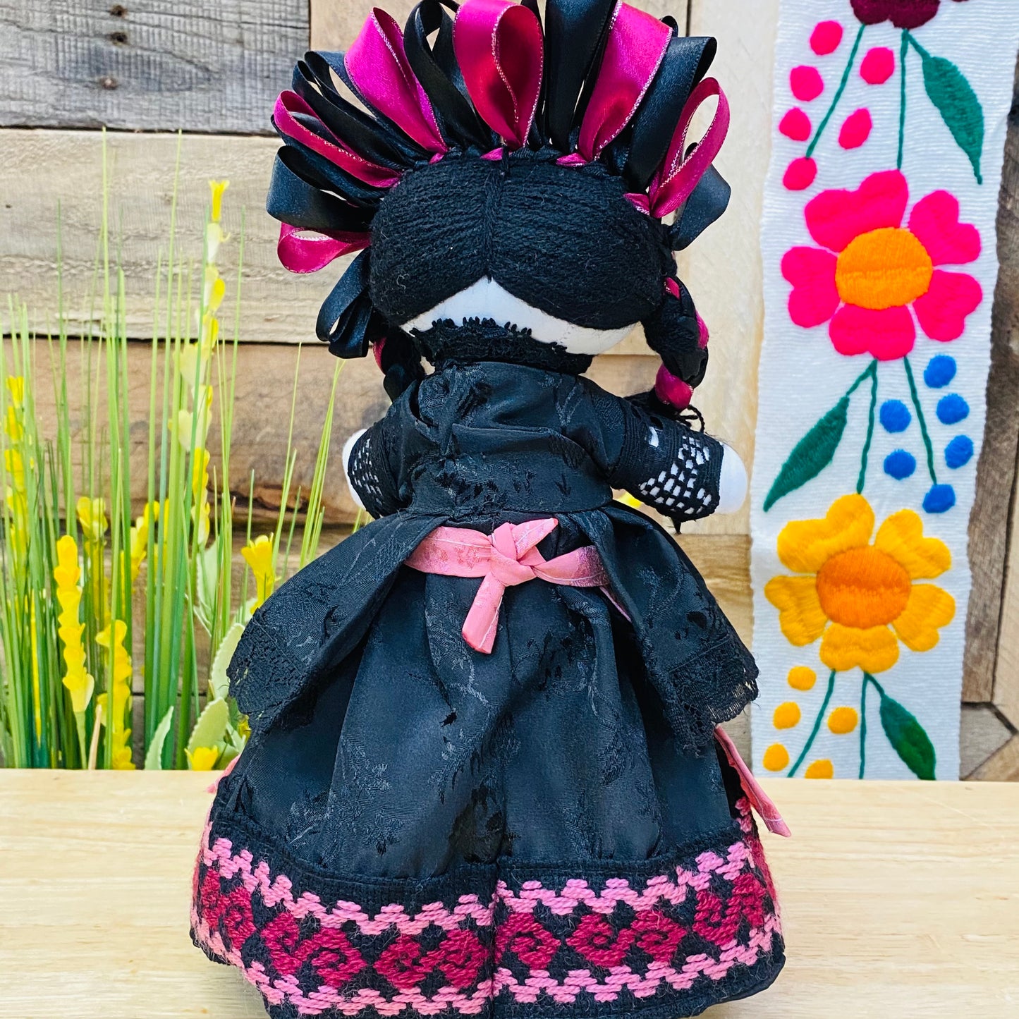 Pink Catrina Mexican Otomi Doll - Fina