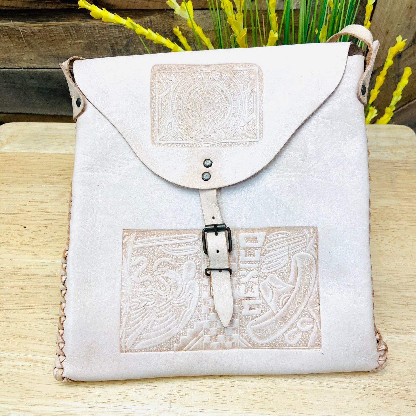 Leather Square Crossbody