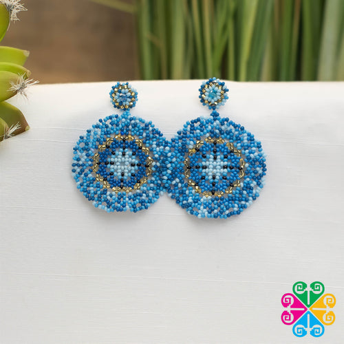 Circular Beaded Earrings